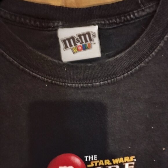 Men's Black Vintage XL M&M's X Star Wars T-Shirt - Picture 3 of 5